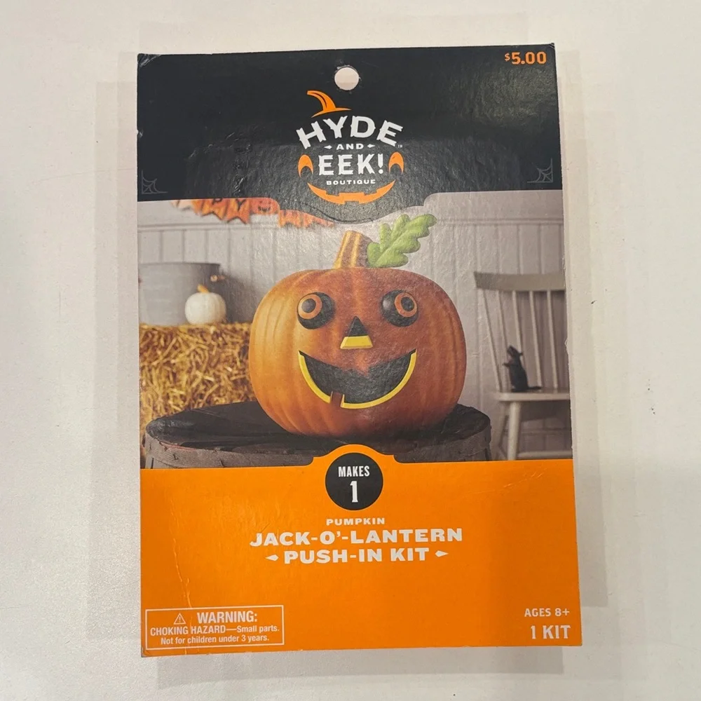 Inflatable Orange Pumpkin Stack with Owl Decorating Kit